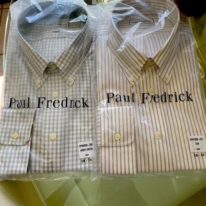 I am selling 2 Paul Fredrick mens long sleeve shirts in original packaging!